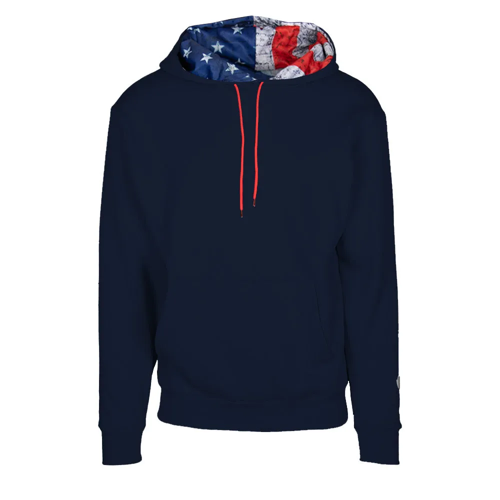 Classic Lined Hoodie | American Flag | Navy
