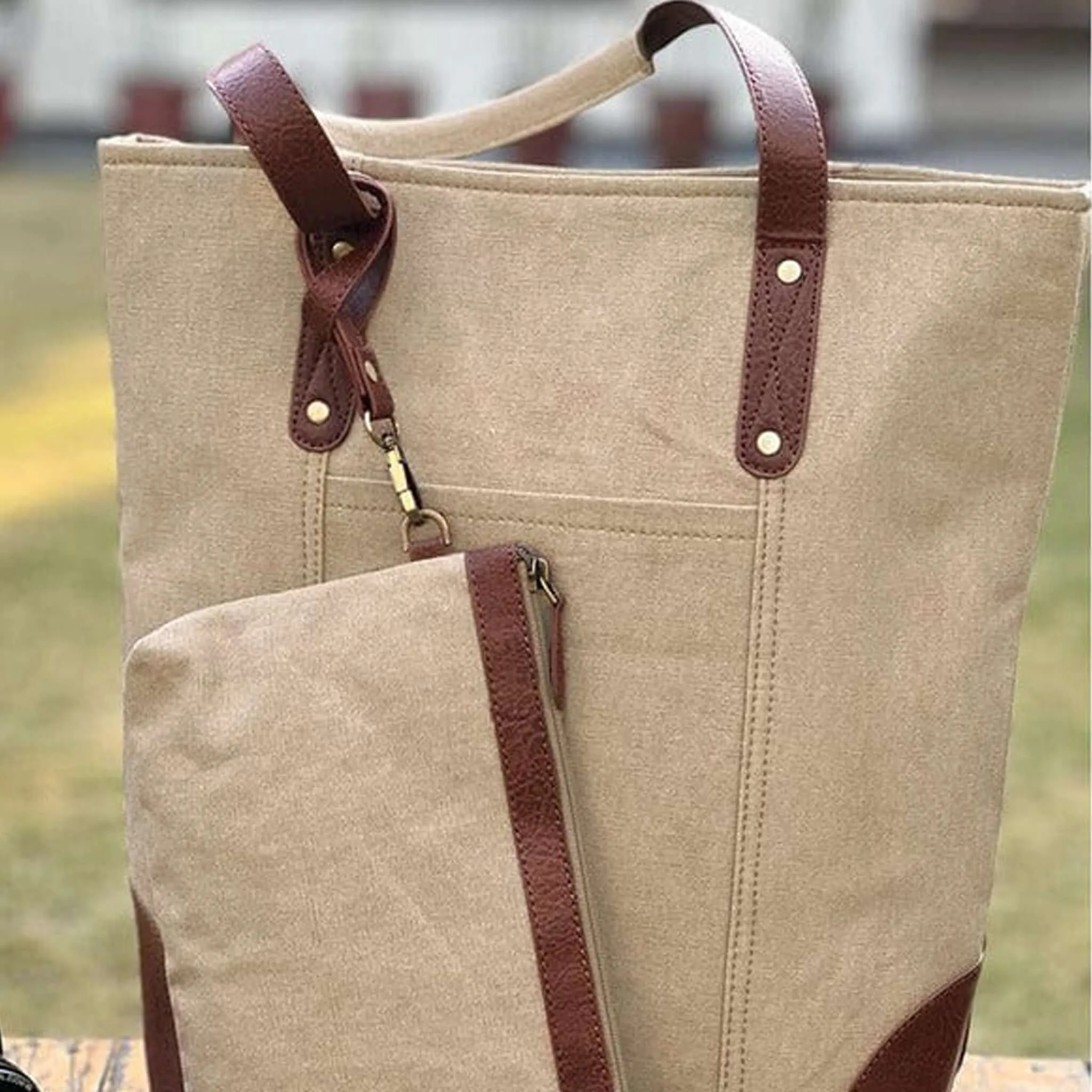 Cleveland Tote Handbag for Women - Brown