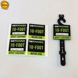 CMYK Printing 7.5g PE Black Plastic Hangers For Leather Belt