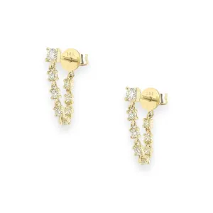 Cool Mom Diamond Chain Earrings