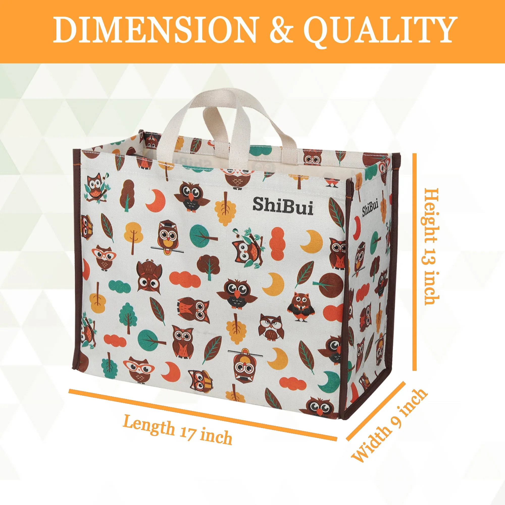 Cotton Canvas Grocery Shopping Bags for Carry Milk Fruits Vegetable