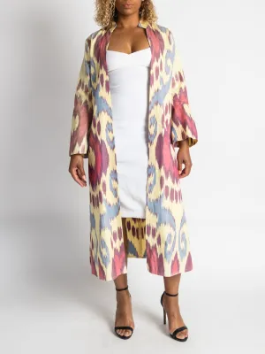 Cotton Gentle Sky Crimson Caftan