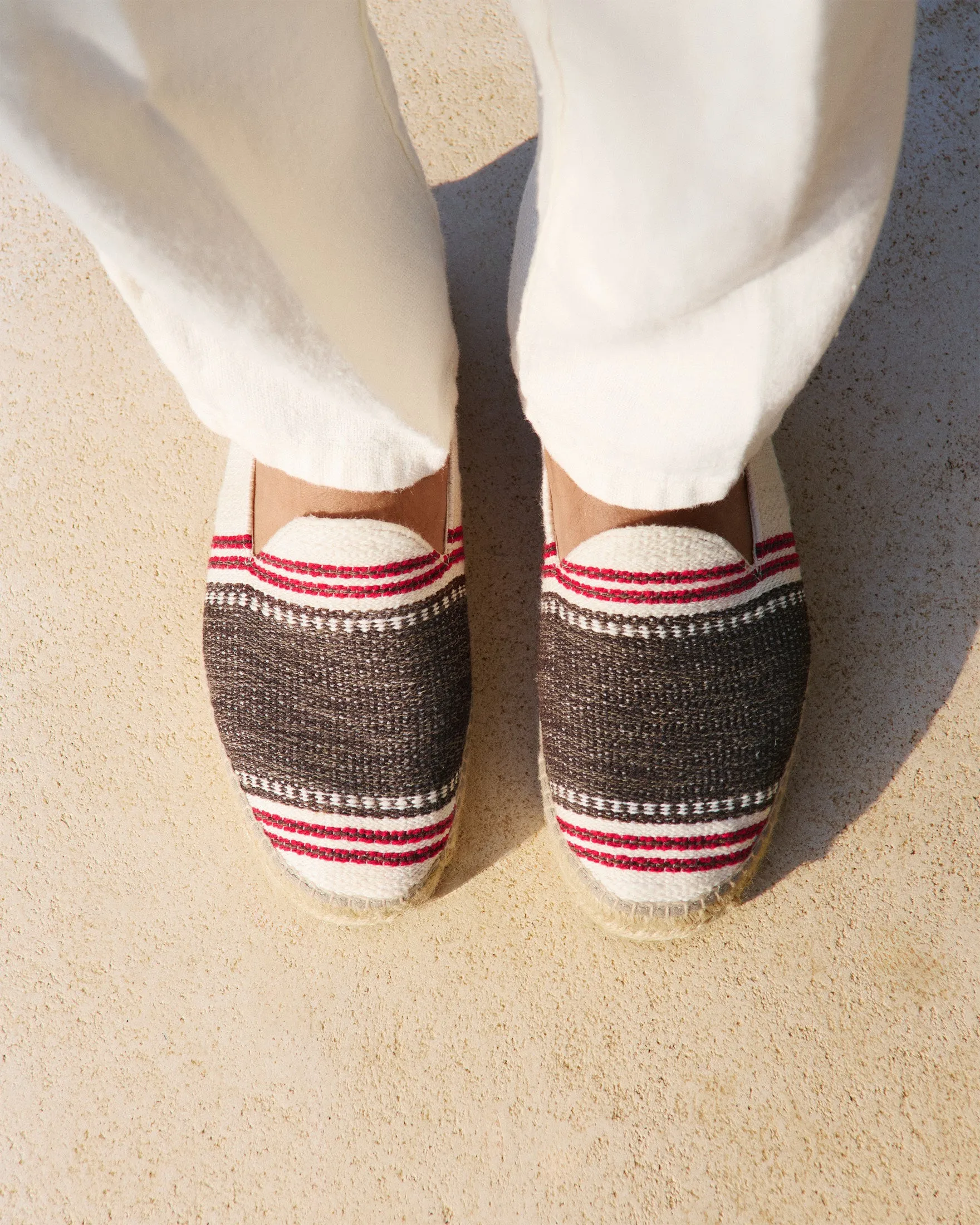 Cotton Jaquard Espadrilles - H50C0 - Portofino Cocoa Maxi Stripe