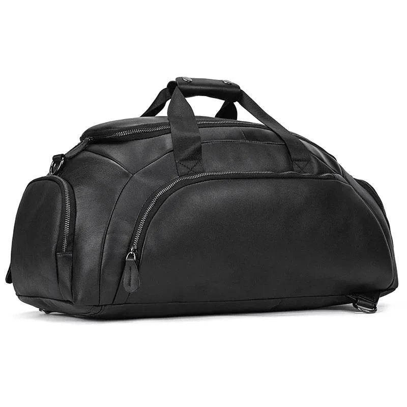 Crazy Horse Leather Travel Handbag Sling Bag Overnight Duffle