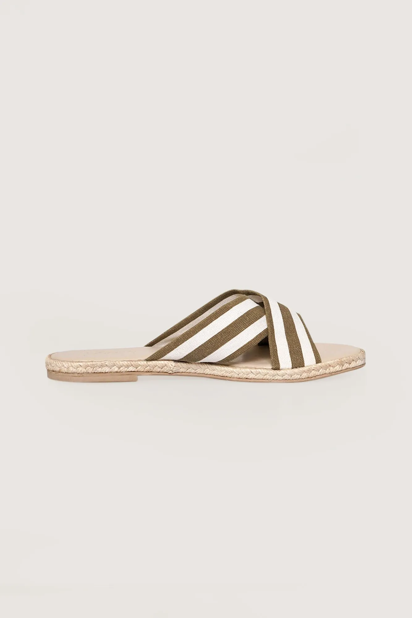Criss Cross Striped Espadrilles