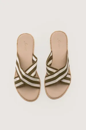 Criss Cross Striped Espadrilles