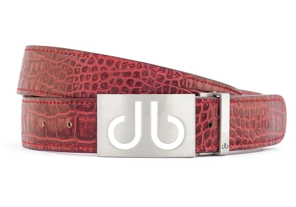 Crocodile Burgundy Belts