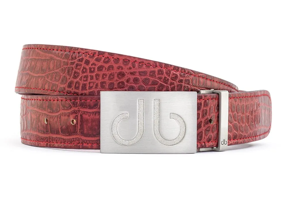 Crocodile Burgundy Belts