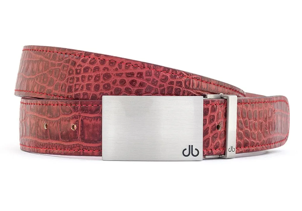 Crocodile Burgundy Belts