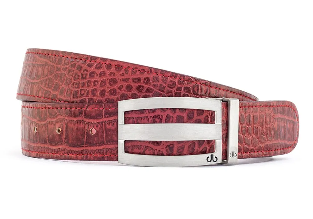 Crocodile Burgundy Belts