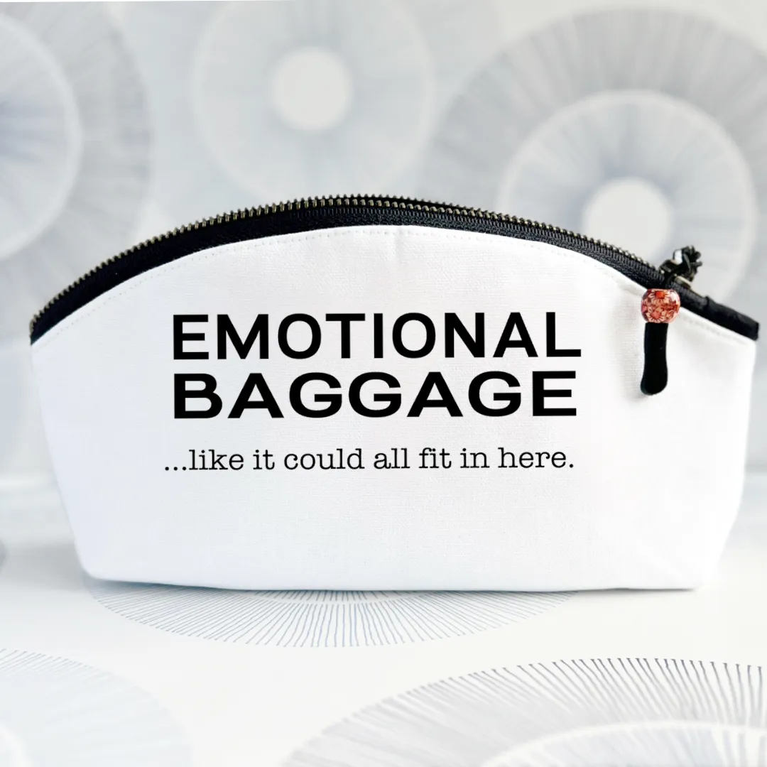 Curvy Canvas Cosmetic Bag - Emotional Baggage