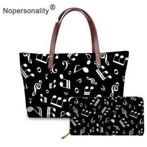 Custom Classy Piano Keyboard Tote Shoulder Bag