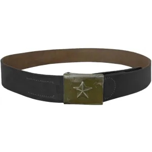 Czech Army Black Leather Belt