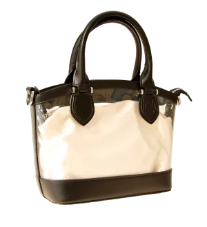 D Handbags-Black Leather Trim