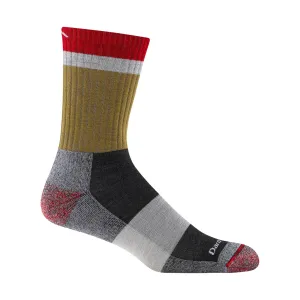 Darn Tough Vermont Men's Heady Stripe Micro Crew Lightweight Hiking Sock - Ash