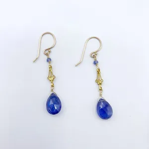 Deep Purple Tanzanite with Gold Filigree