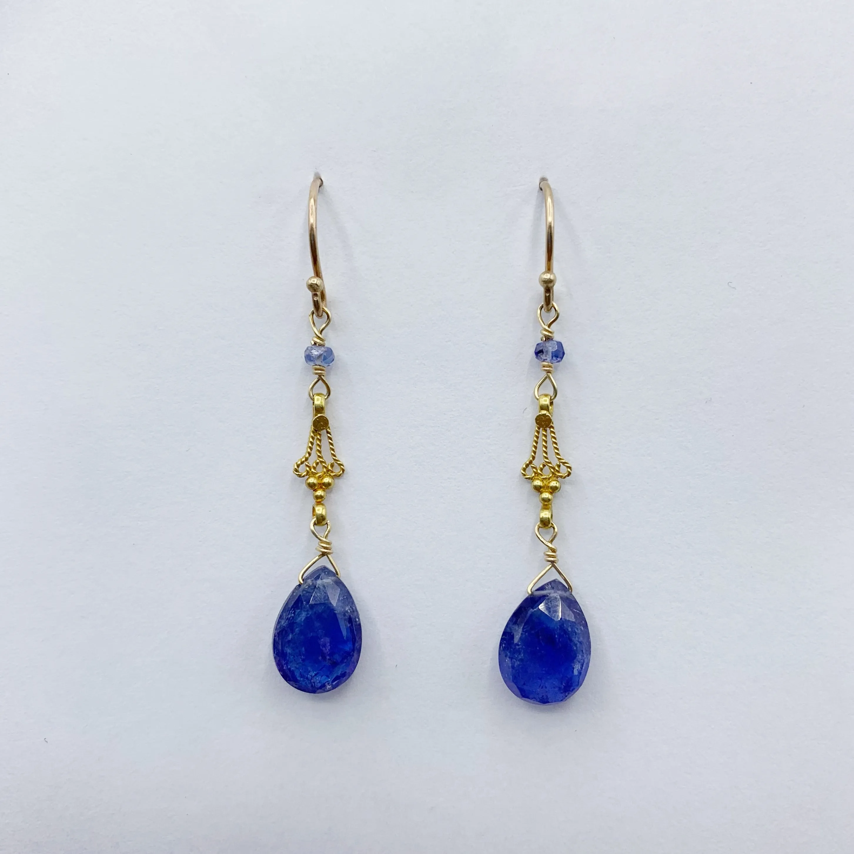 Deep Purple Tanzanite with Gold Filigree