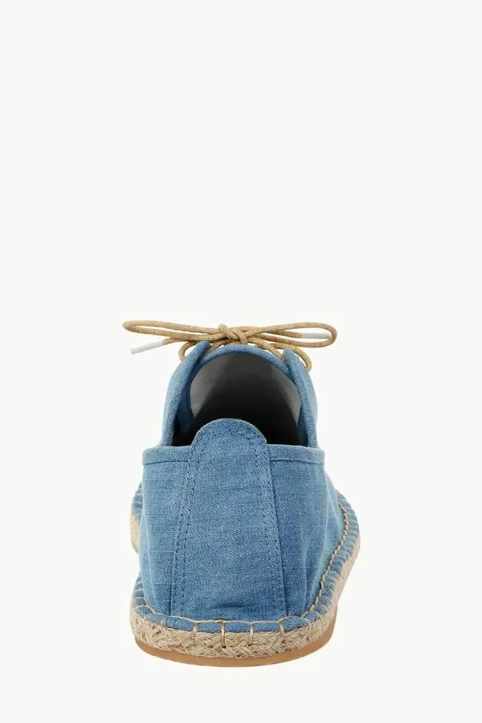 Denim Solid Lace Up Espadrilles