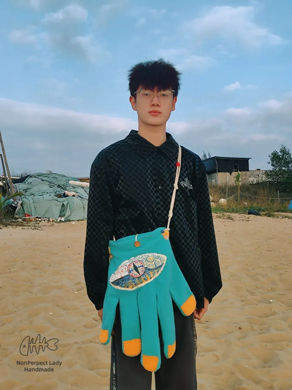 Devil's Hand丨Original Handmade Handbags, Green/Blue/Purple