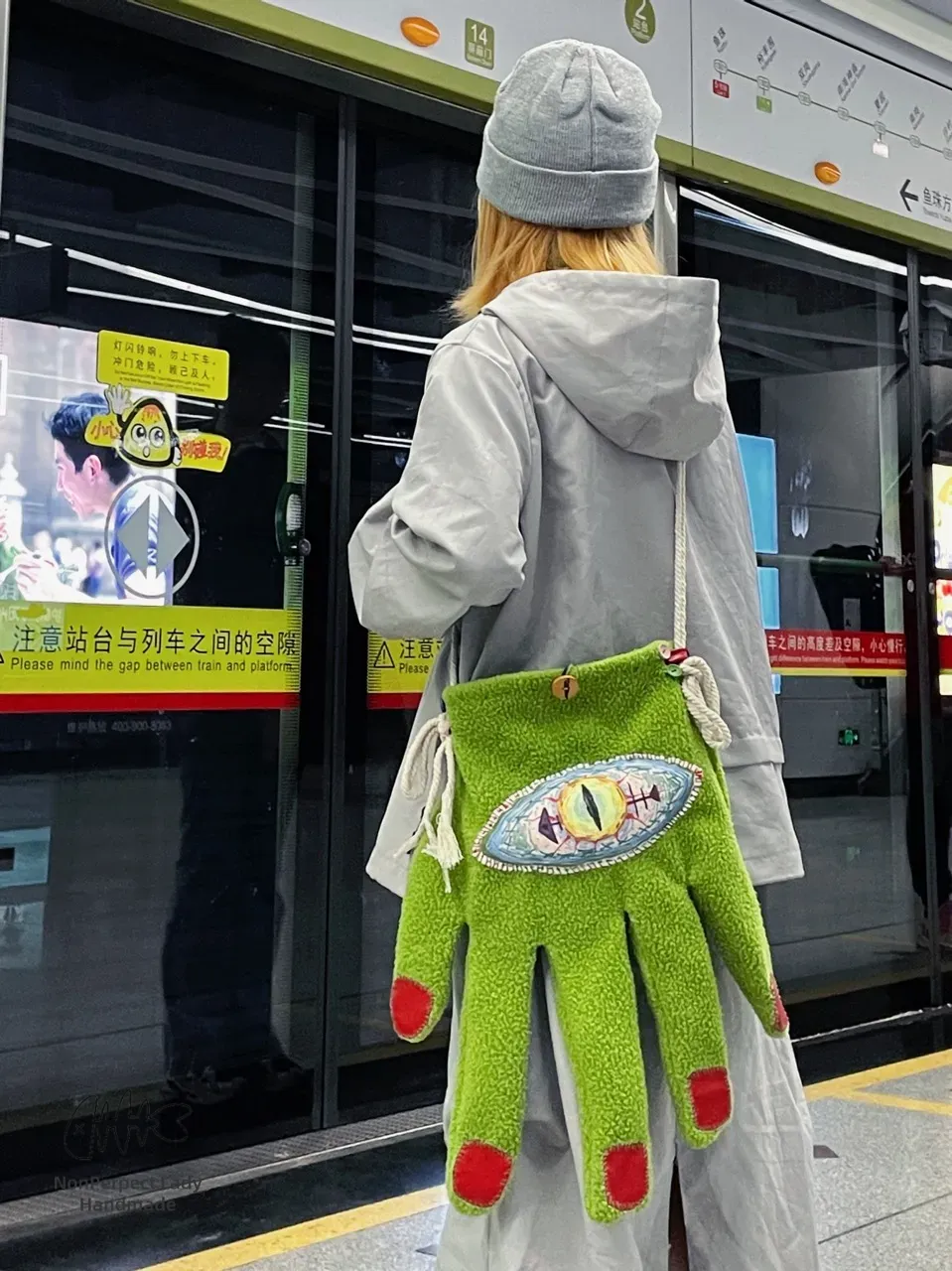 Devil's Hand丨Original Handmade Handbags, Green/Blue/Purple