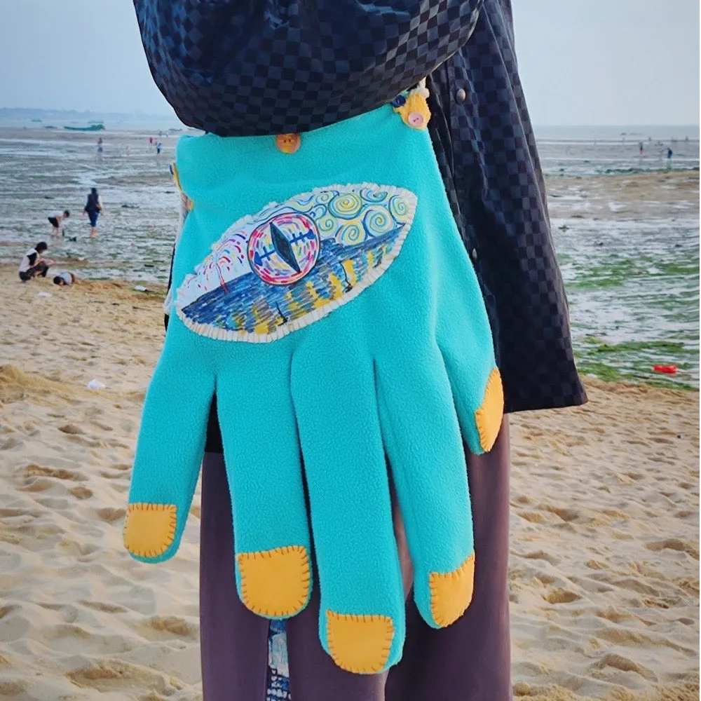 Devil's Hand丨Original Handmade Handbags, Green/Blue/Purple