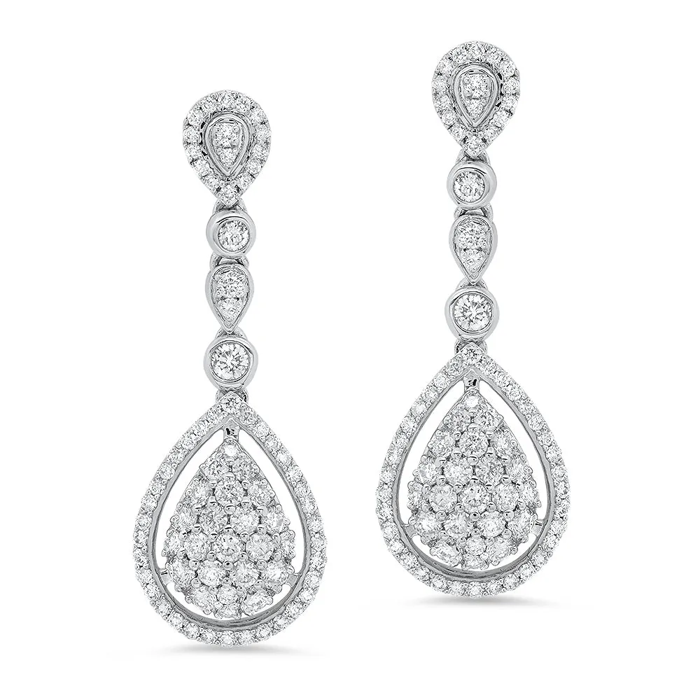 Diamond Drop Bridal Earring