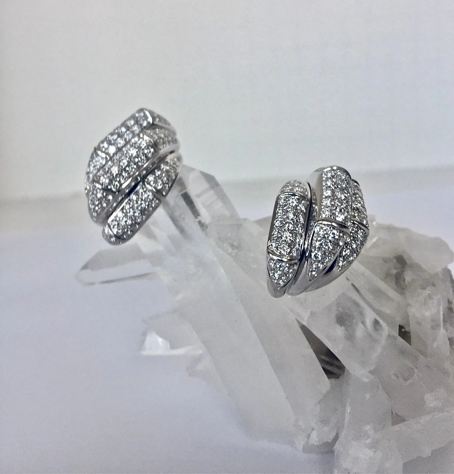 Diamond Drop Earrings 18 Karat White Gold