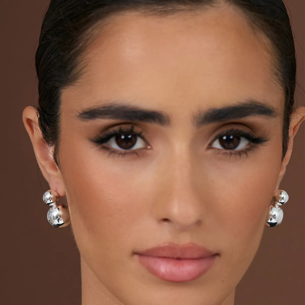 Double Ball Drop Earrings (Gold)
