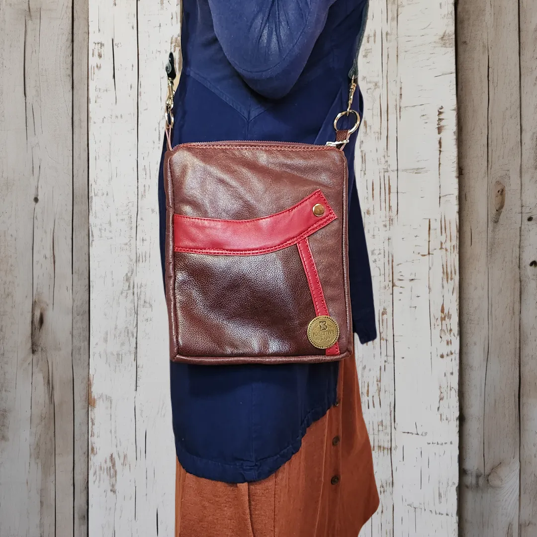 Emaline Burgundy Crossbody Bag
