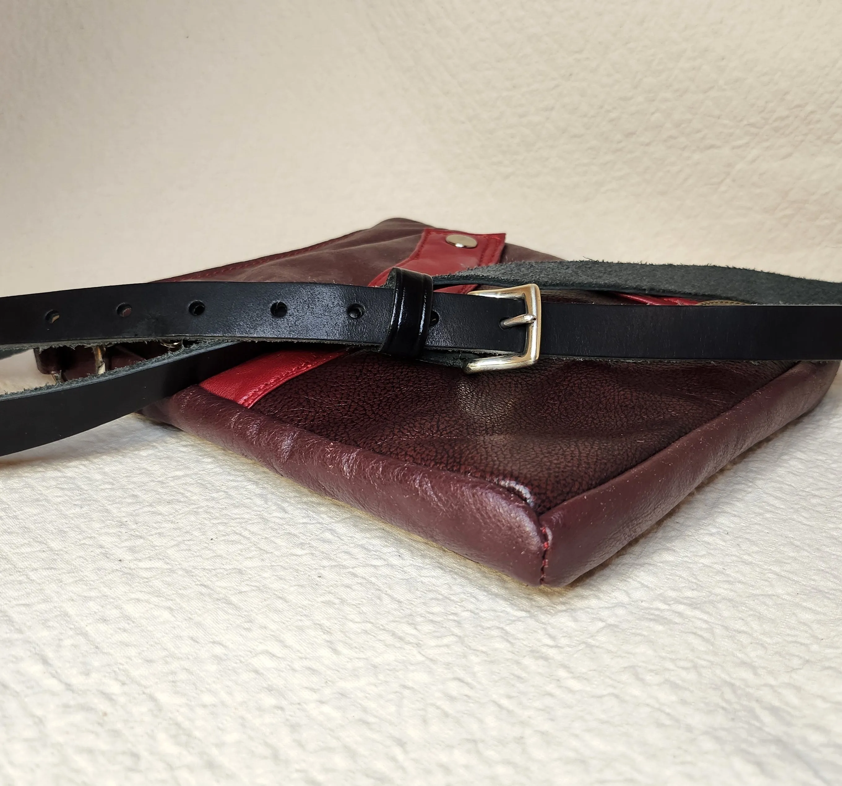 Emaline Burgundy Crossbody Bag