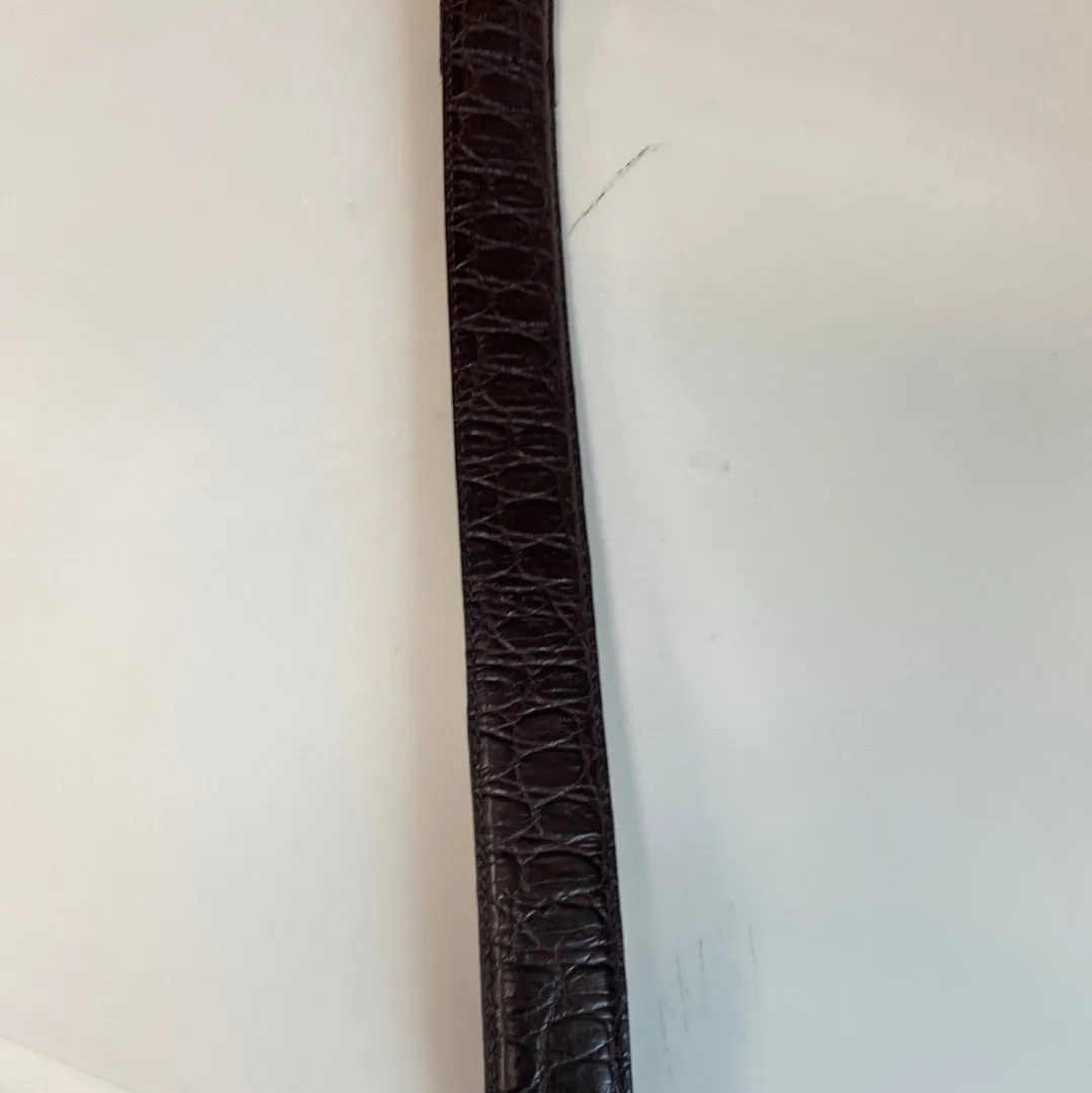 Enro Alligator Brown Leather Belt
