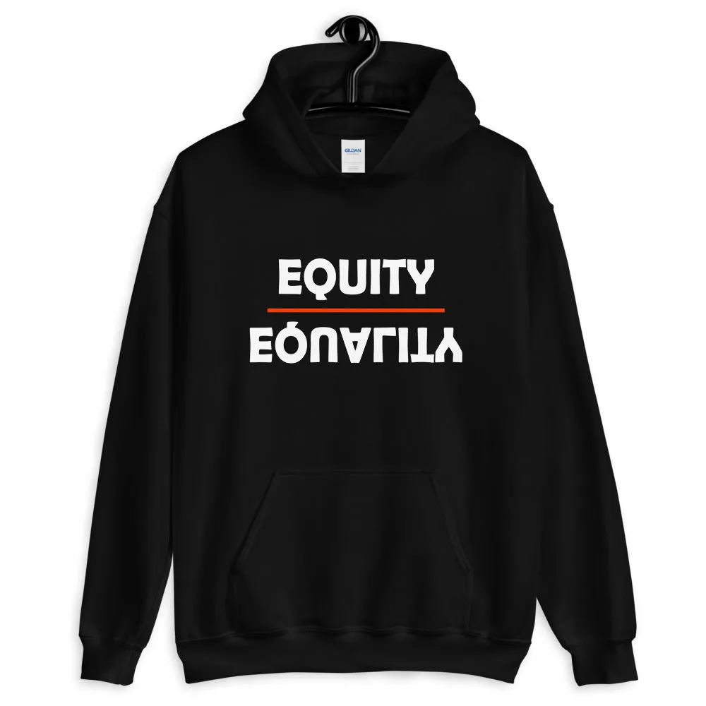 Equity Over Equality - Bold - White - Hooded Sweatshirt