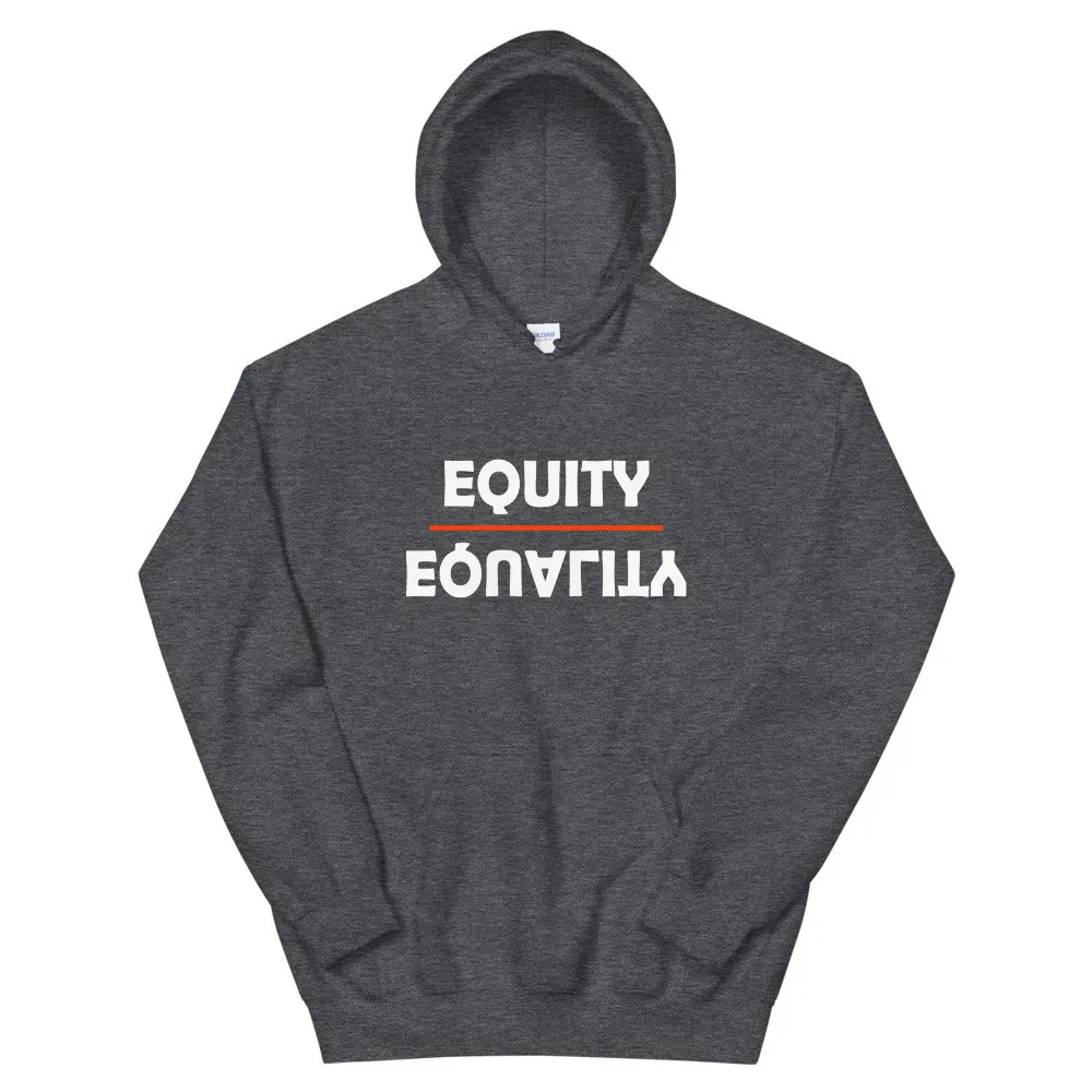 Equity Over Equality - Bold - White - Hooded Sweatshirt