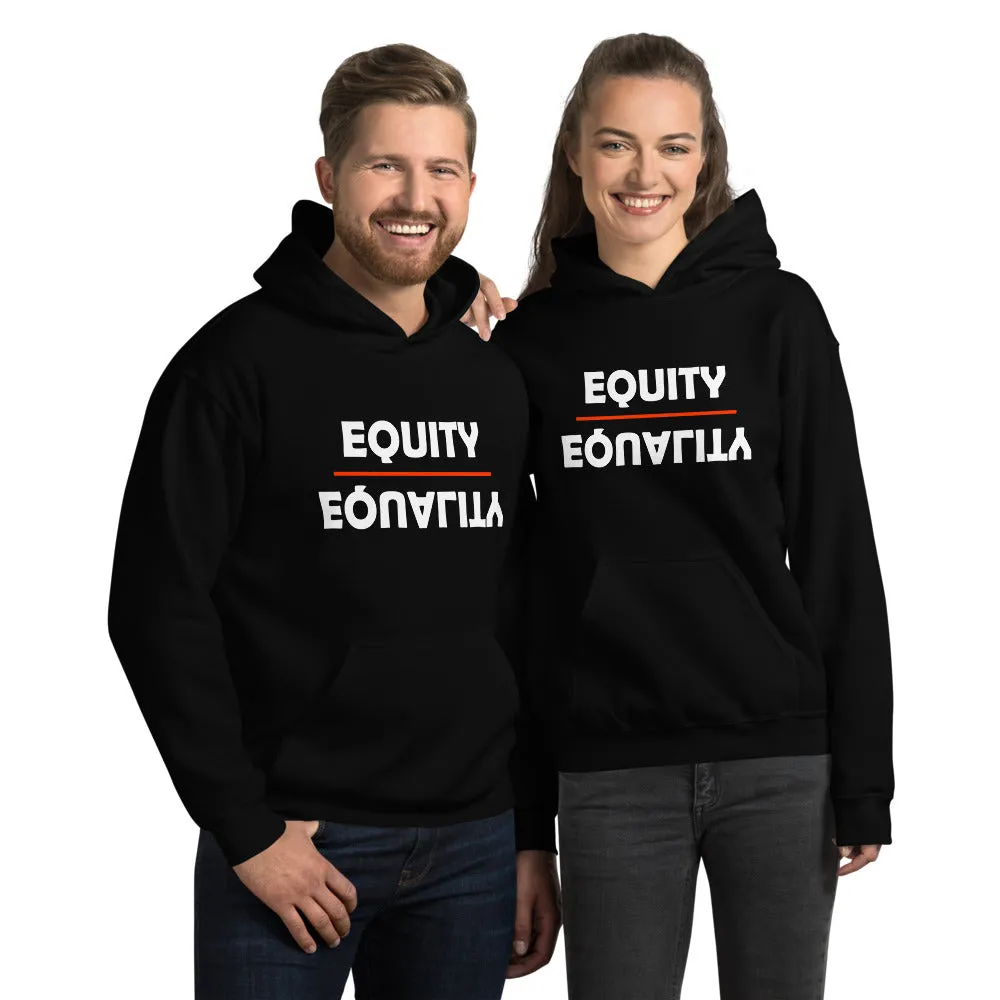 Equity Over Equality - Bold - White - Hooded Sweatshirt