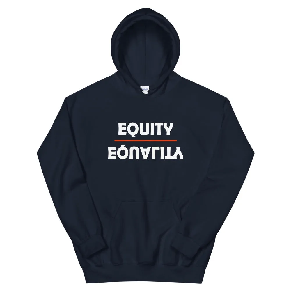 Equity Over Equality - Bold - White - Hooded Sweatshirt