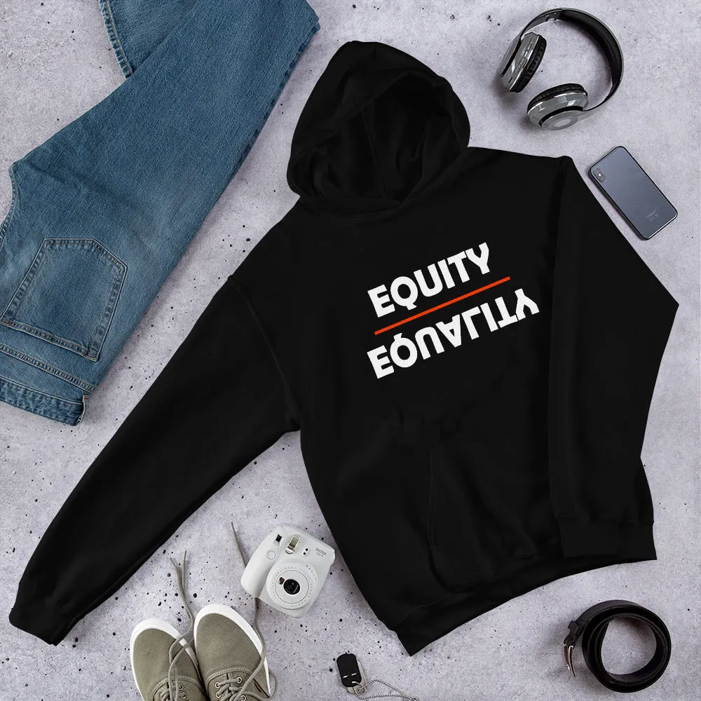 Equity Over Equality - Bold - White - Hooded Sweatshirt