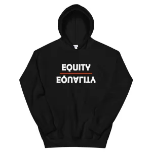 Equity Over Equality - Bold - White - Hooded Sweatshirt
