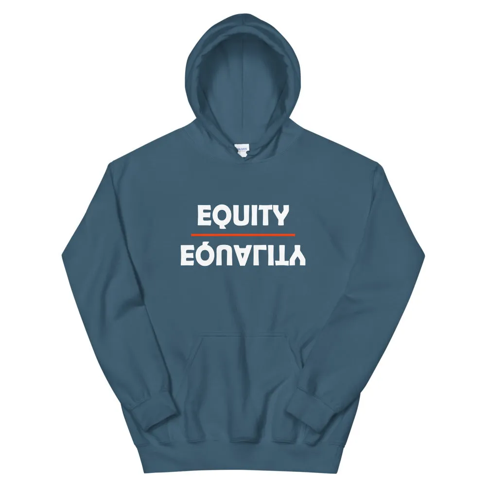 Equity Over Equality - Bold - White - Hooded Sweatshirt