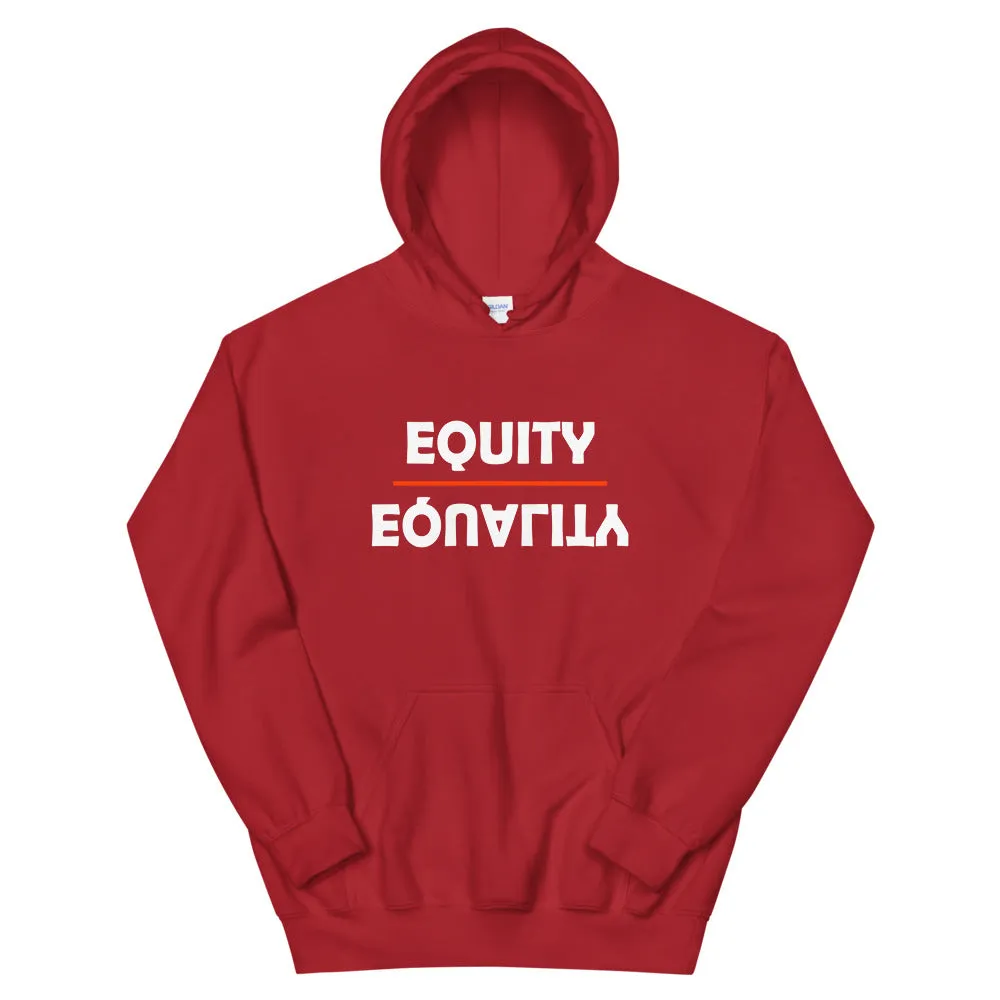 Equity Over Equality - Bold - White - Hooded Sweatshirt