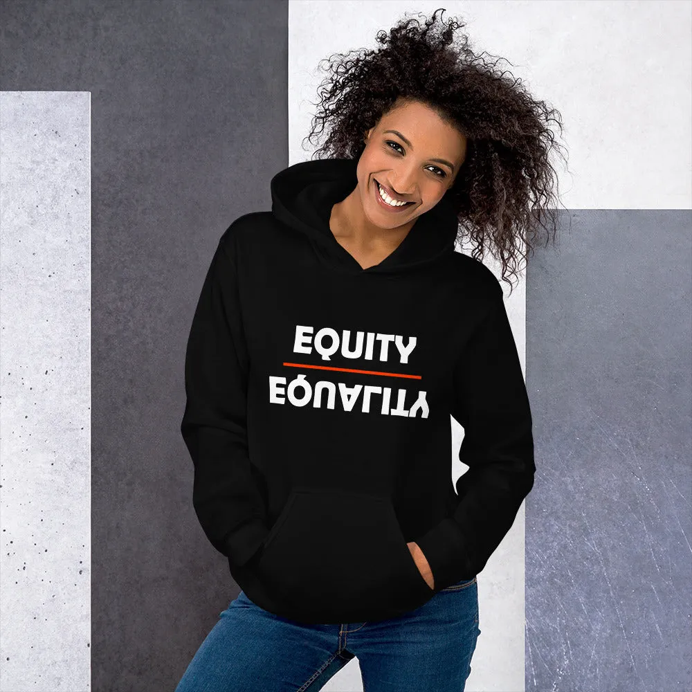 Equity Over Equality - Bold - White - Hooded Sweatshirt