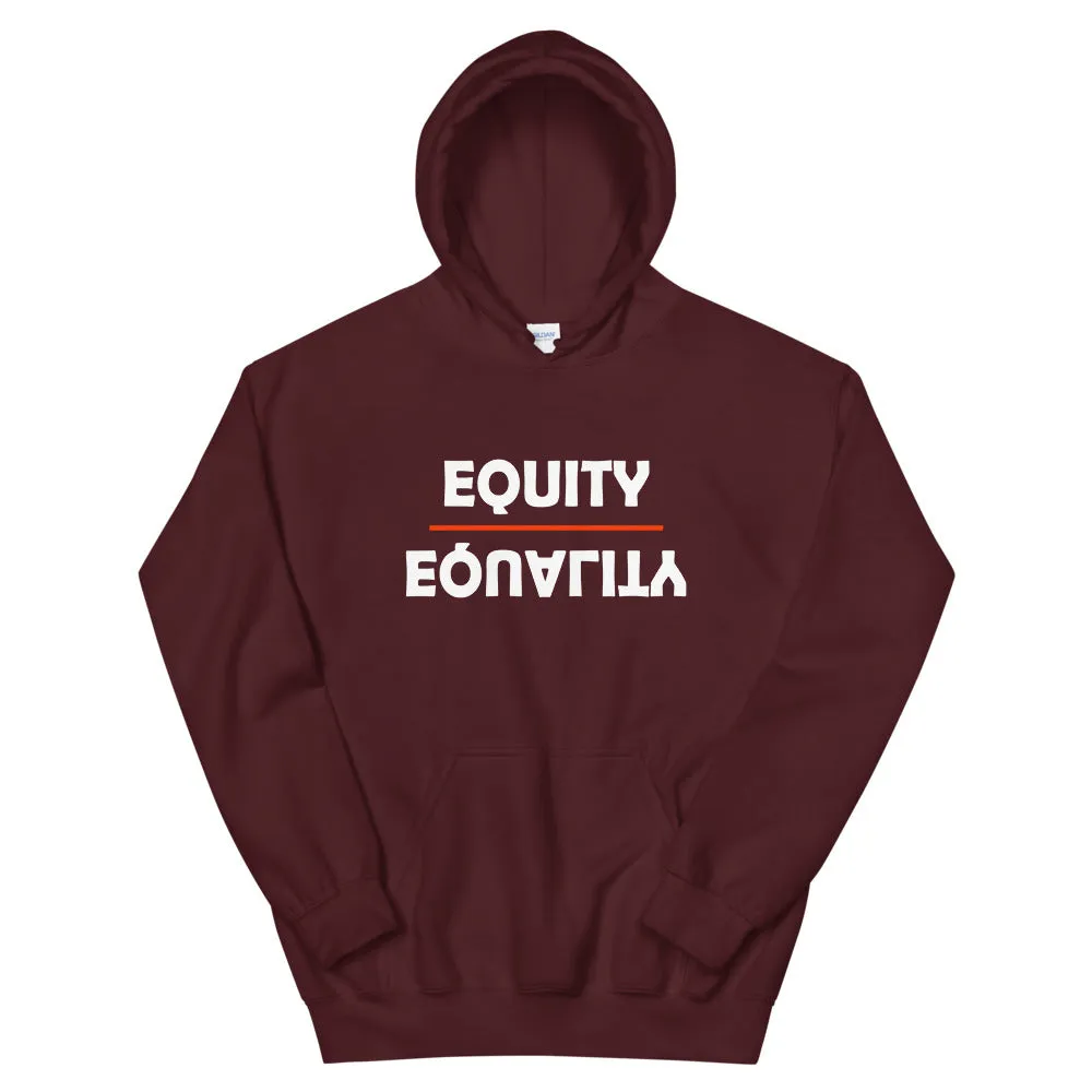 Equity Over Equality - Bold - White - Hooded Sweatshirt