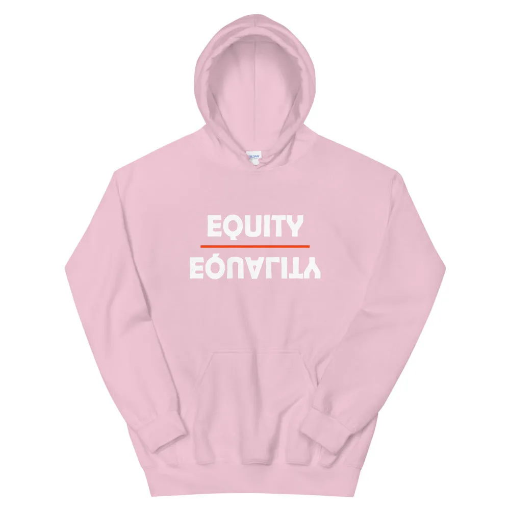 Equity Over Equality - Bold - White - Hooded Sweatshirt