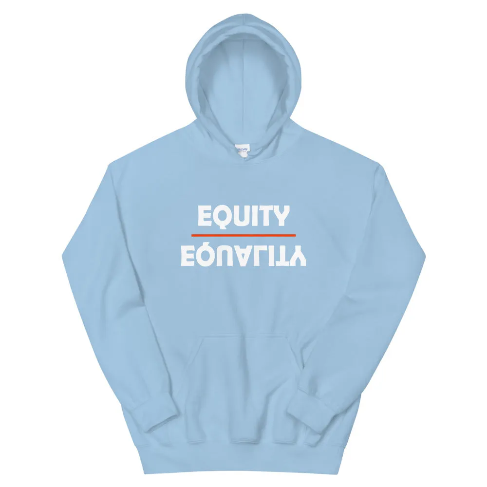 Equity Over Equality - Bold - White - Hooded Sweatshirt