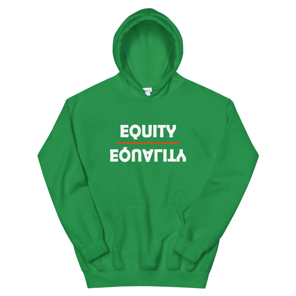 Equity Over Equality - Bold - White - Hooded Sweatshirt