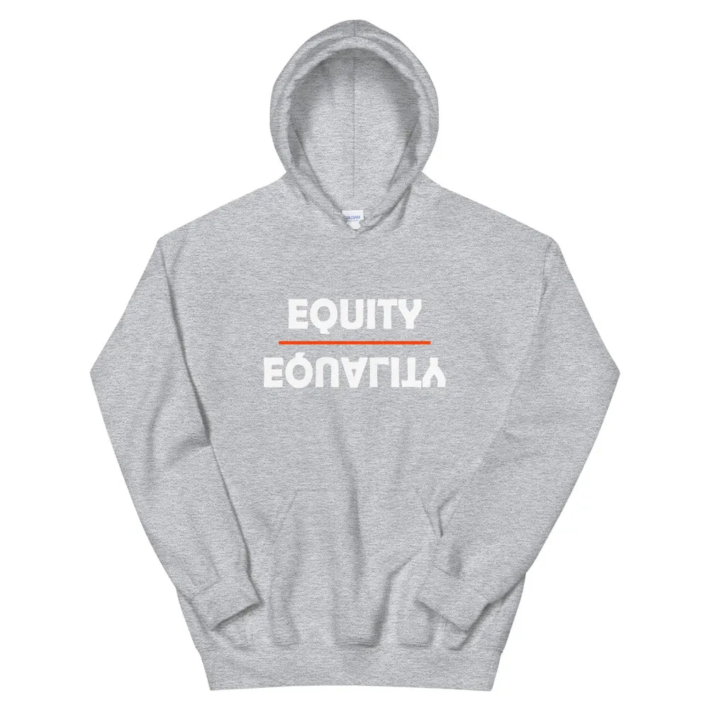 Equity Over Equality - Bold - White - Hooded Sweatshirt