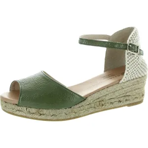 Eric Michael Womens Woven Leather Espadrilles