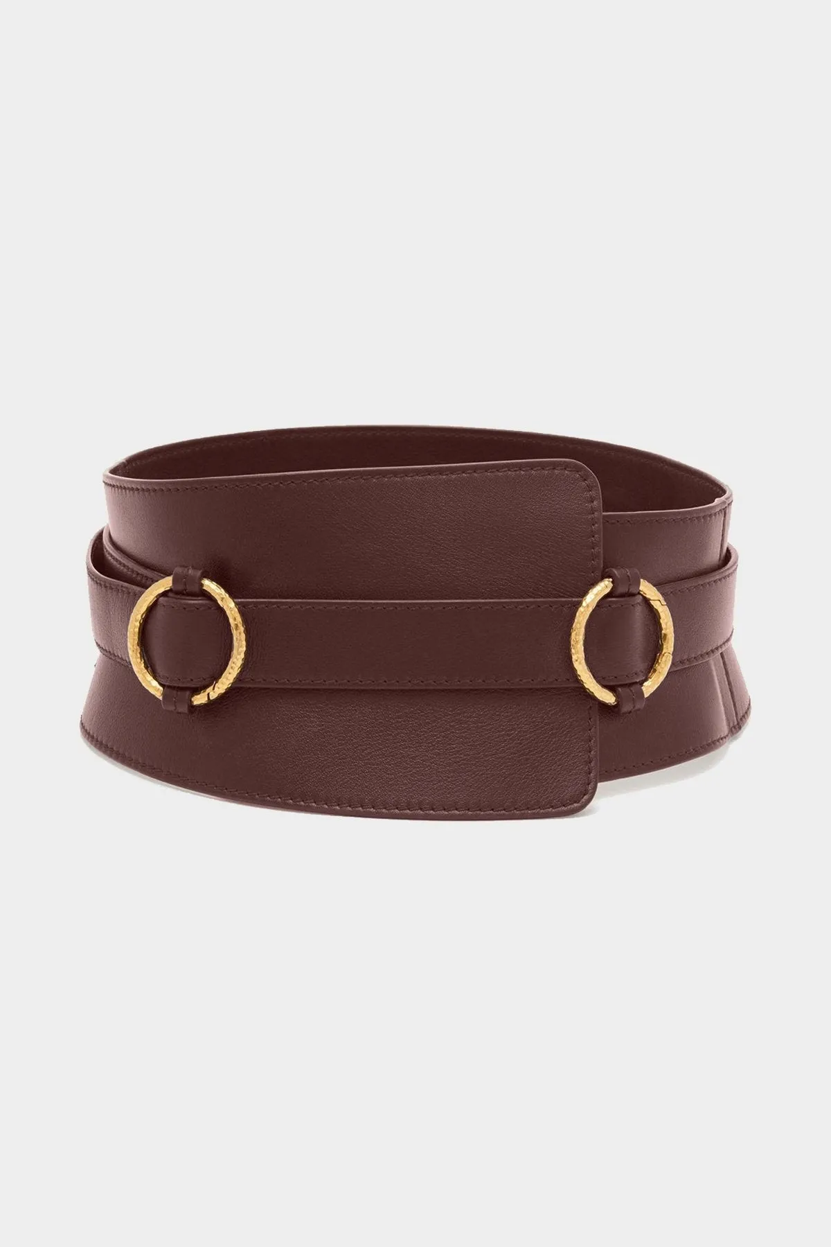 Esme Wide Belt in Oxblood