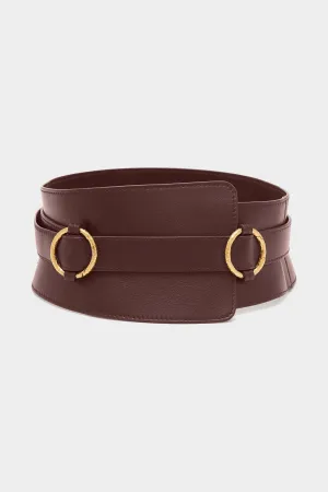 Esme Wide Belt in Oxblood