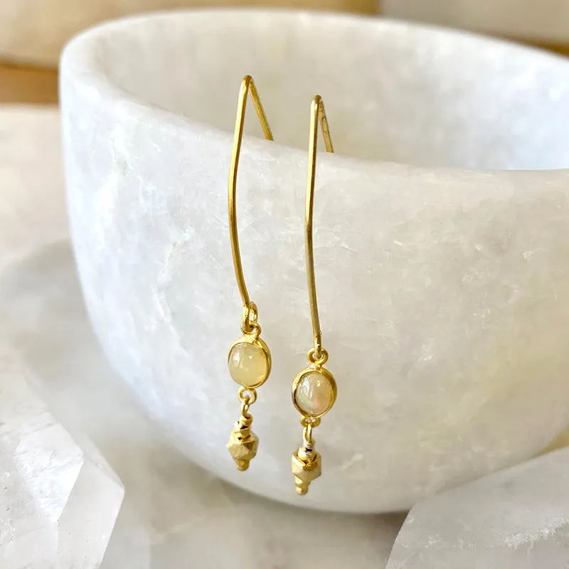 Ethiopian Opal Drop Earrings