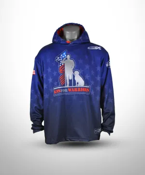 Evo9x K9's FOR WARRIORS Full Dye Sublimated Hoodie Blue